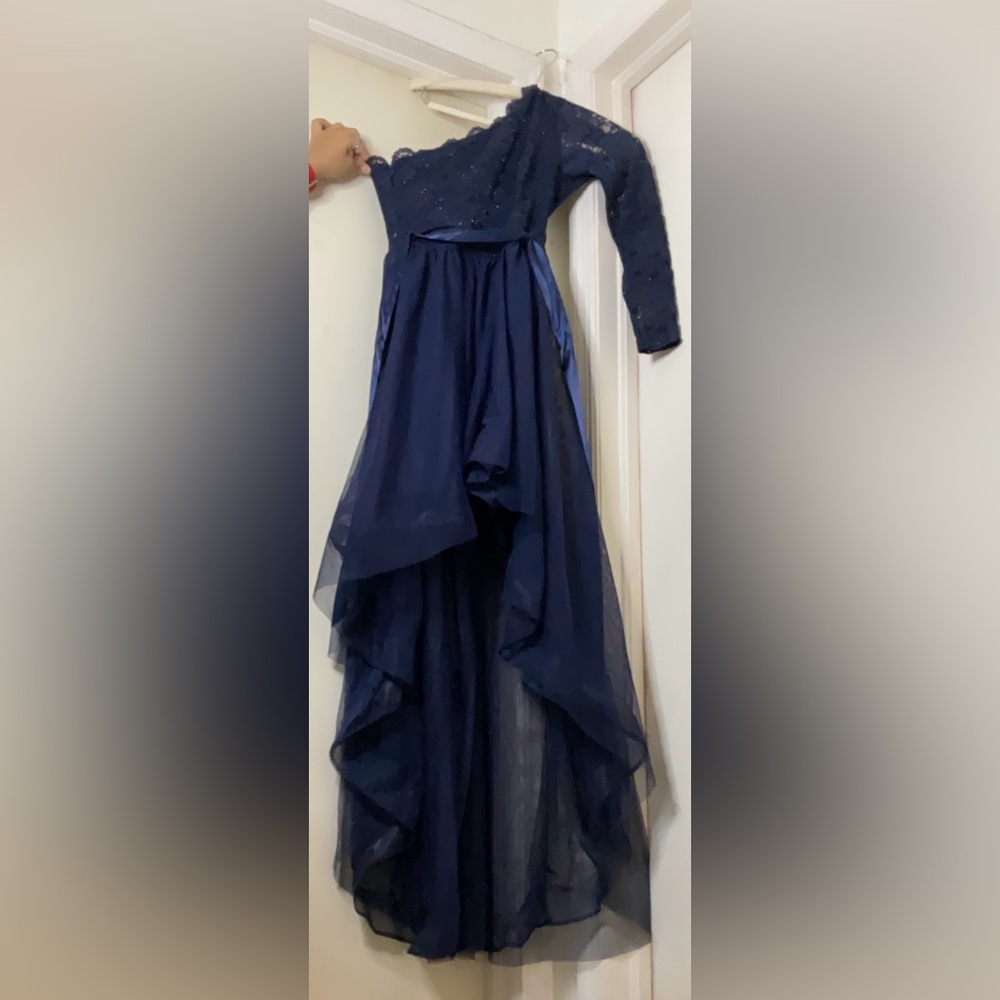 Blue semi-formal dress